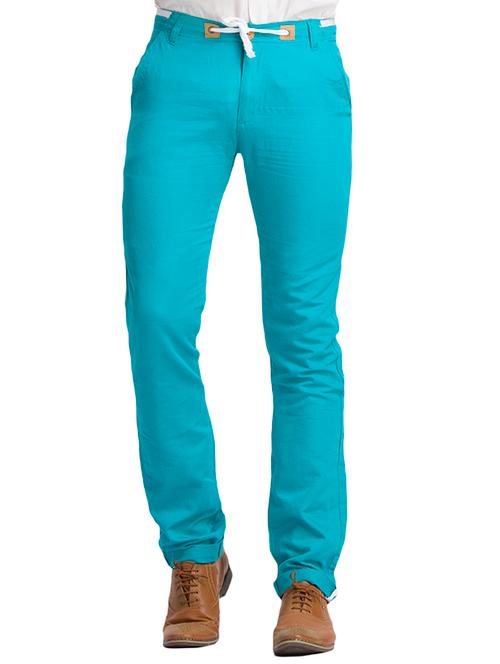 blue cotton chinos - 10493892 - Very Small Image - 1