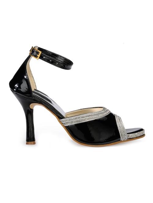 black leatherette sandals - 10494907 - Very Small Image - 1