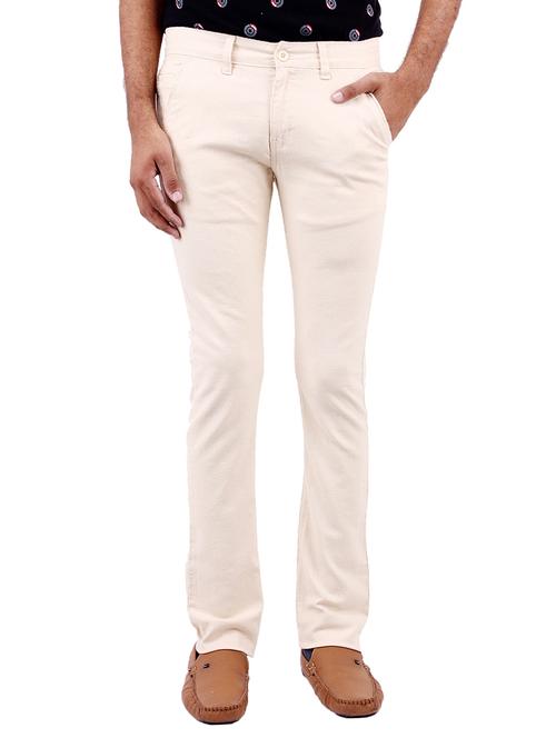 beige cotton chinos - 10497063 - Very Small Image - 1