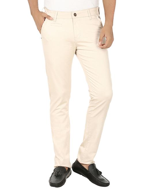 beige cotton chinos - 10497083 - Very Small Image - 1