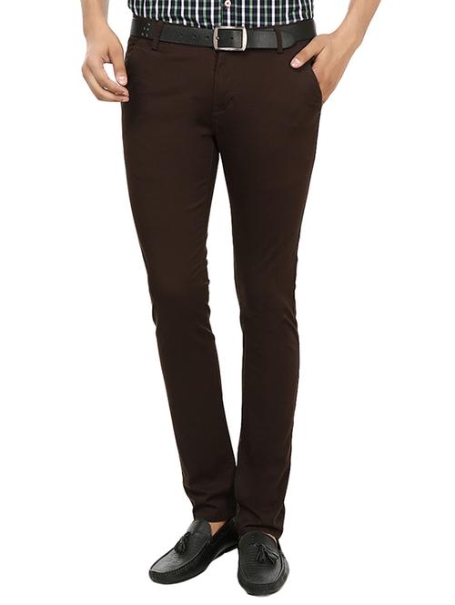 brown cotton chinos - 10497087 - Very Small Image - 1