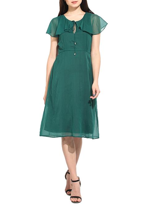 green polyester dress - 10498826 - Very Small Image - 1