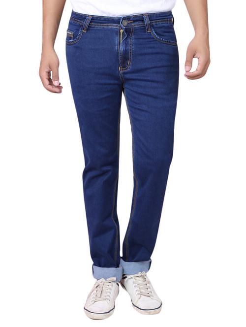 blue cotton blend jeans - 10501428 - Very Small Image - 1