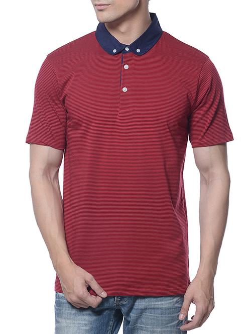 carve maroon cotton t -shirts - 10503686 - Very Small Image - 1