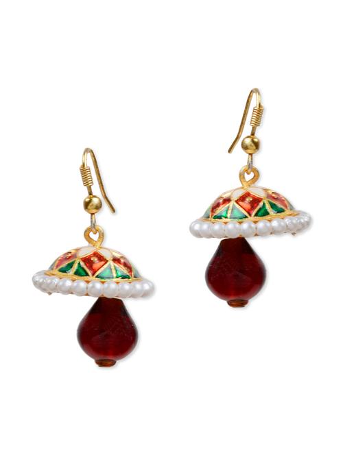 red and green metal earring - 10504381 - Very Small Image - 1