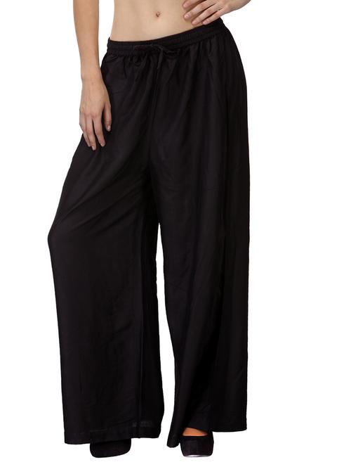black rayon palazzos - 10507362 - Very Small Image - 1