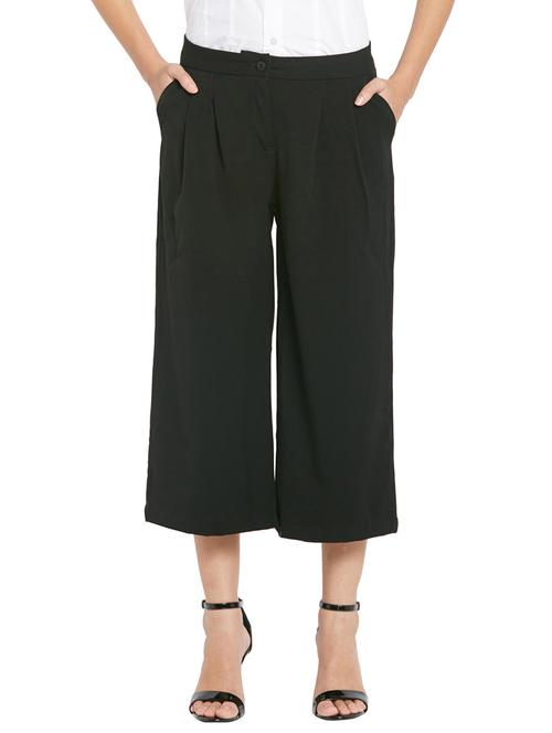 black polyester trousers - 10511814 - Very Small Image - 1