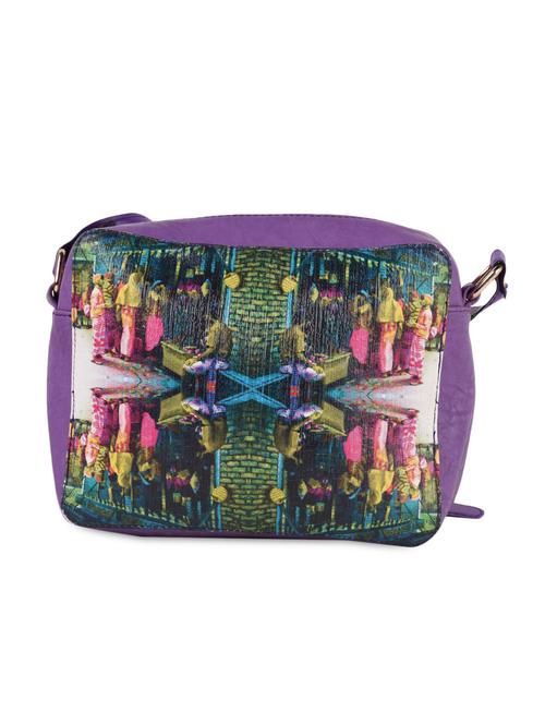 digital print purple sling bag - 1051508 - Very Small Image - 1
