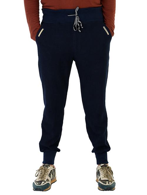 dark blue poly cotton track pant - 10520693 - Very Small Image - 1
