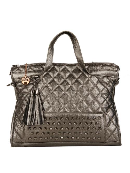 grey leatherette satchel - 10522667 - Very Small Image - 1
