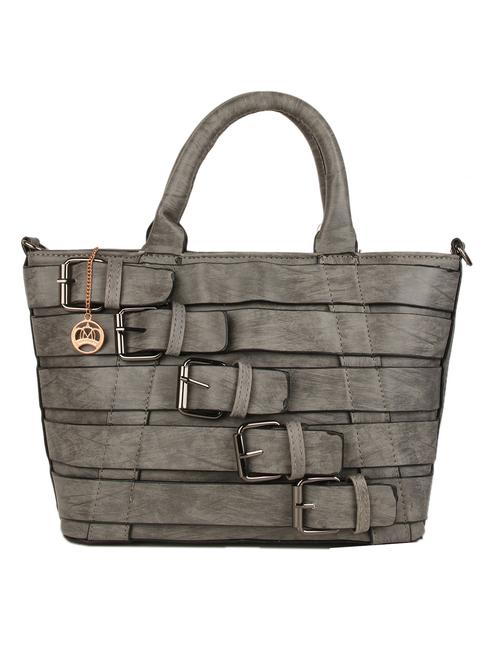 grey leatherette satchel - 10522682 - Very Small Image - 1