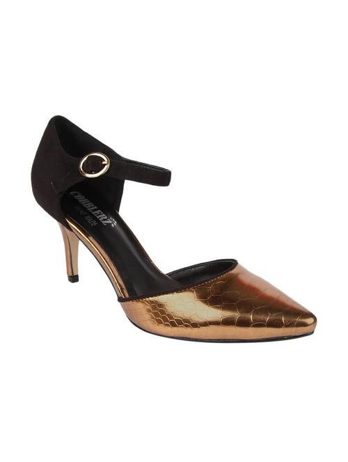 bronze leatherette sandal - 10524546 - Very Small Image - 1