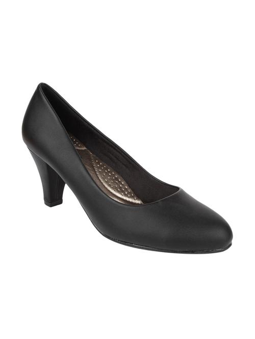 blackpu leatherette slip on pumps - 10524641 - Very Small Image - 1