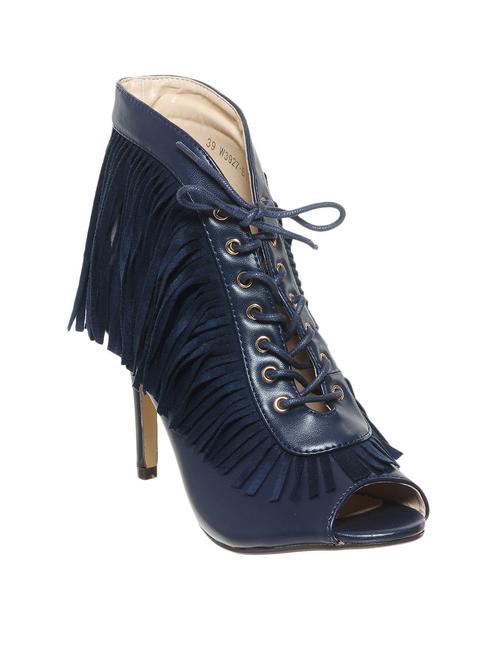 navy blue leatherette sandals - 10526435 - Very Small Image - 1