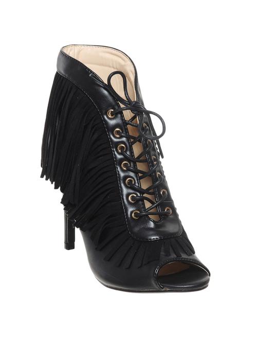 black leatherette sandals - 10526436 - Very Small Image - 1