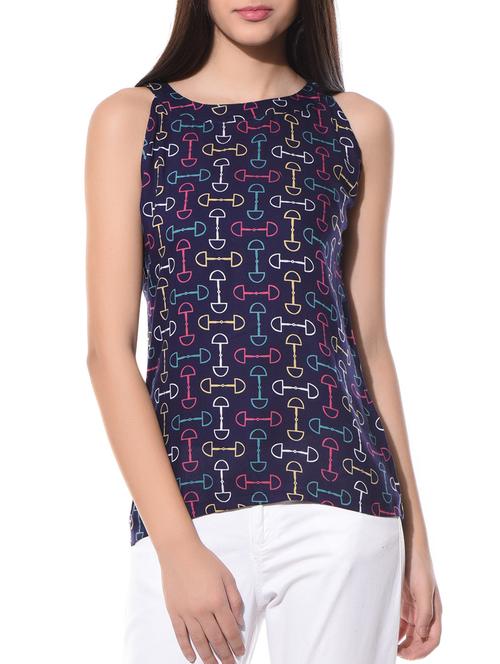 blue rayon top - 10528268 - Very Small Image - 1