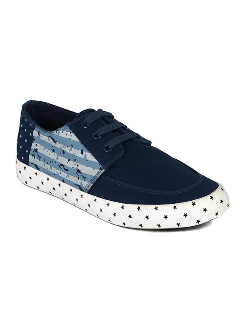 blue canvas lace up sneakers - 10529738 - Very Small Image - 1