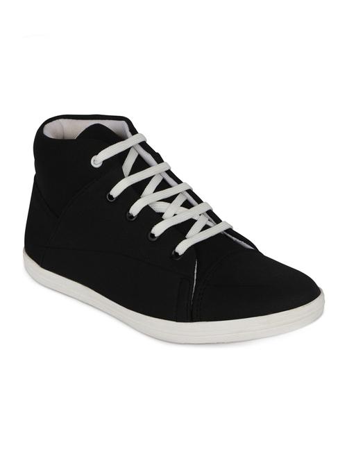 black synthetic lace up sneakers - 10529817 - Very Small Image - 1