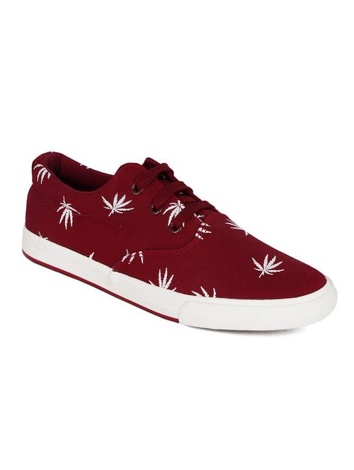 red canvas lace up sneakers - 10529855 - Very Small Image - 1