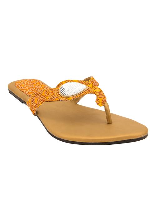 yellow leatherette sandal - 10530368 - Very Small Image - 1