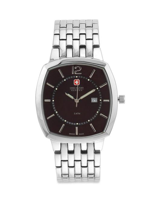 swiss military unisex cola sqr stainless steel swiss movement date watch - 10530627 - Very Small Image - 1