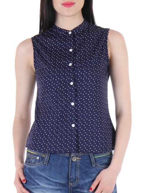blue polyester shirt - 10530635 - Very Small Image - 1