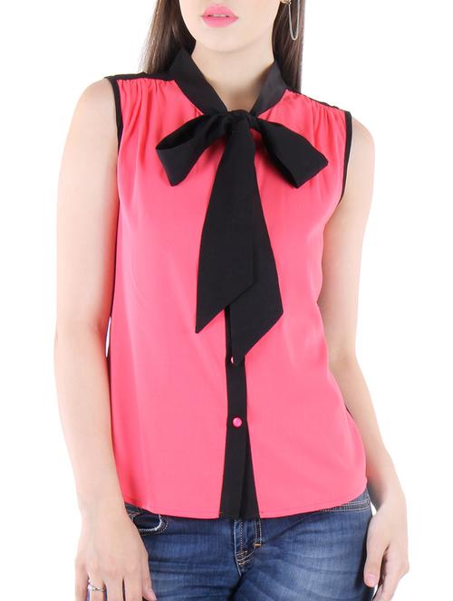 pink poly crepe shirt - 10530679 - Very Small Image - 1