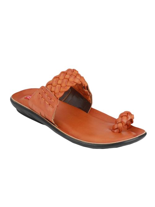 tan leatherette slippers - 10531631 - Very Small Image - 1