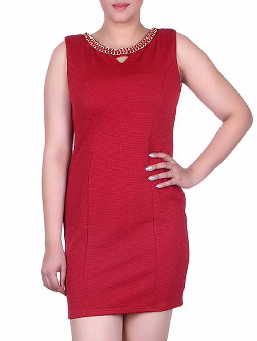 red georgette dress - 10531826 - Very Small Image - 1