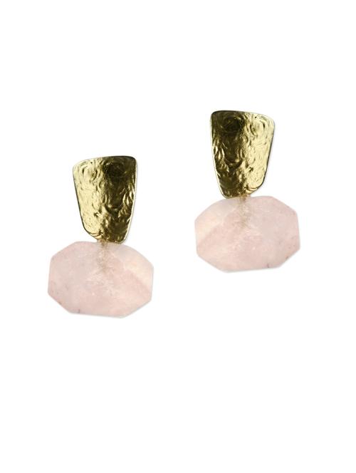 yellow metal alloy with acrylic earring - 1053531 - Very Small Image - 1