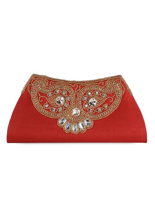 Crystal Embellished Paisley Clutch - 1053850 - Very Small Image - 1