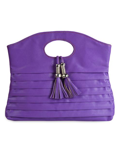 Pleated Purple Office Handbag - 1053878 - Very Small Image - 1