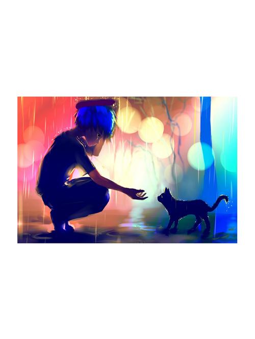 girl with cat poster - 10539745 - Very Small Image - 1