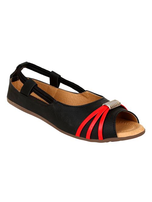 black leatherette sandals - 10540862 - Very Small Image - 1