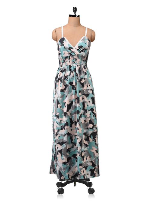 birds printed dress - 1054244 - Very Small Image - 1