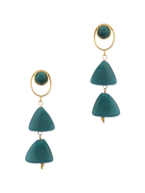 pyramid double drop earrings - 10543351 - Very Small Image - 1