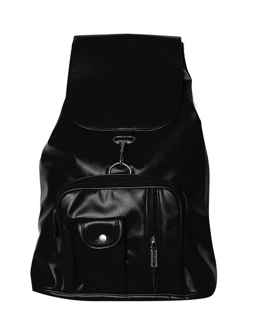 black leatherette backpack - 10545549 - Very Small Image - 1