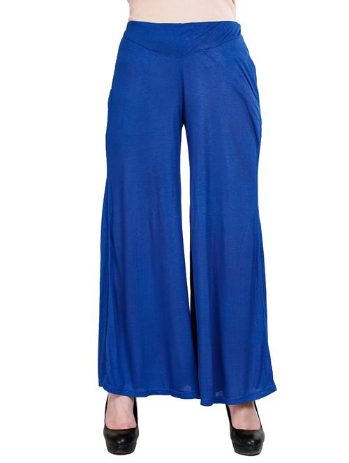 blue viscose palazzos - 10551071 - Very Small Image - 1