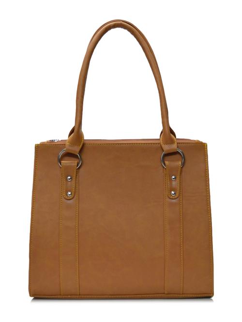 tan leatherette handbag - 10551448 - Very Small Image - 1