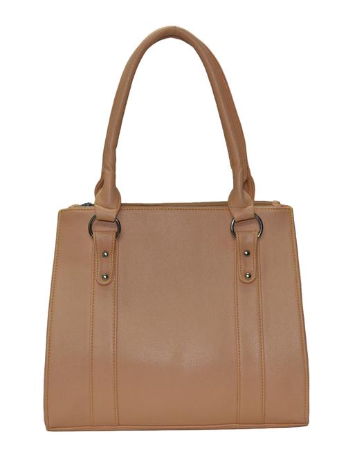 beige leatherette handbag - 10551449 - Very Small Image - 1