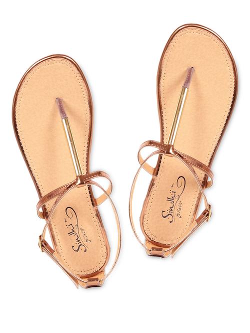 Glossy Toe Separator Buckle Lace Flats - 1055432 - Very Small Image - 1