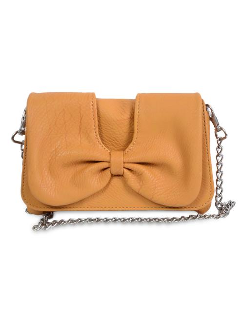 Yellow Plain Solid Leatherette Clutch - 1055730 - Very Small Image - 1