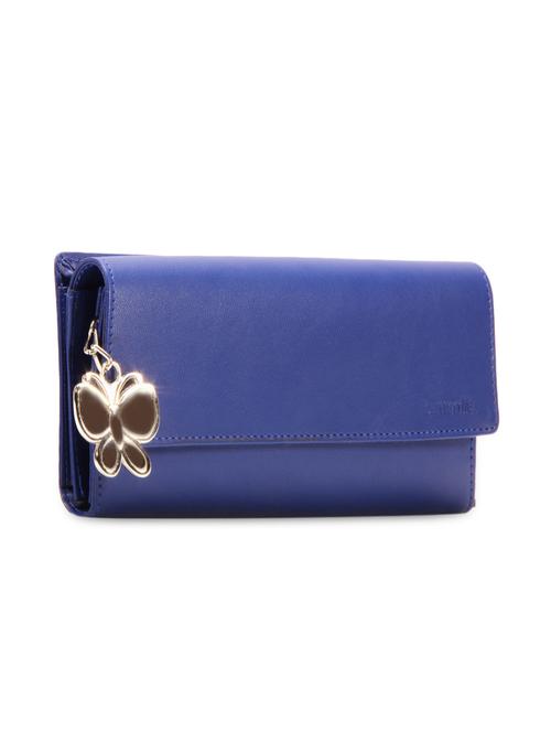 blue plain solid leatherette clutch - 1055747 - Very Small Image - 1