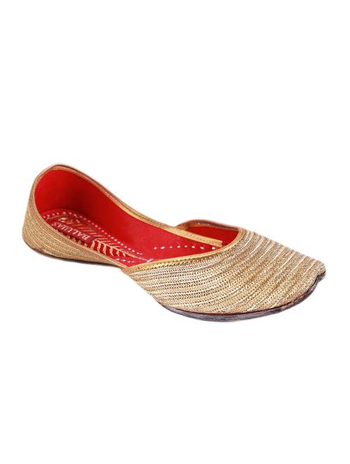 Gold embroidered leather mojris - 10558037 - Very Small Image - 1