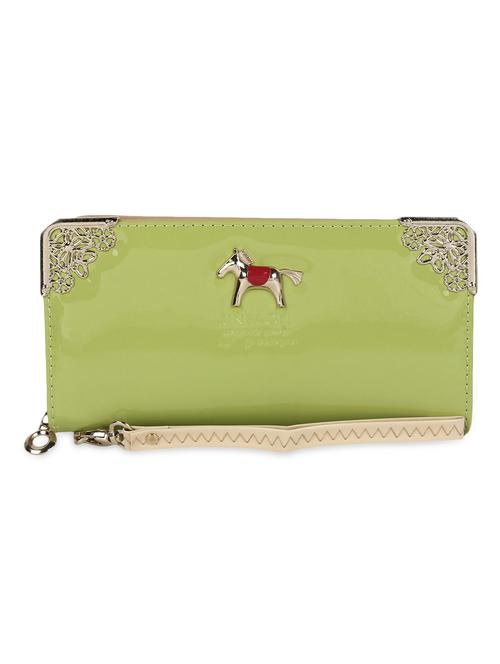 green embellished leatherette wallet - 1056024 - Very Small Image - 1