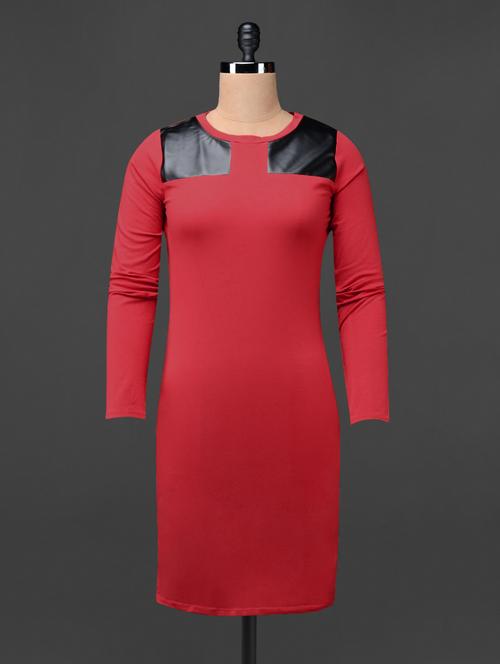 bodycon color block knitted viscose dress - 1056065 - Very Small Image - 1