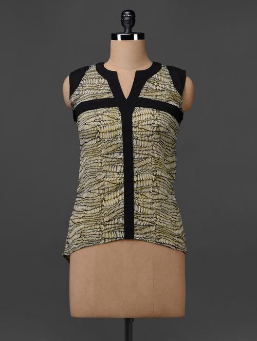 printed sleeveless chiffion top - 1056091 - Very Small Image - 1