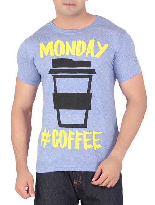 blue cotton t-shirt - 10561295 - Very Small Image - 1