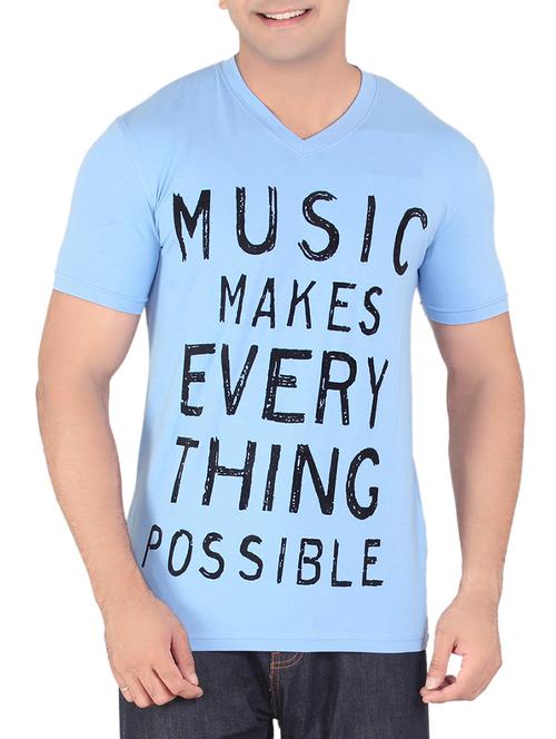 light blue cotton tshirt - 10561306 - Very Small Image - 1