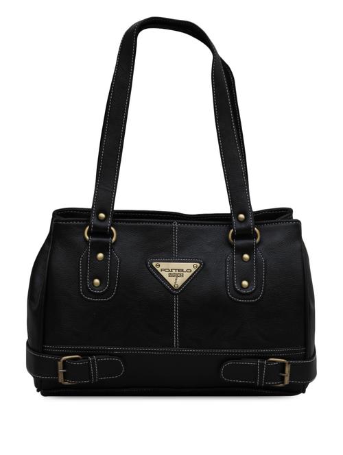 black faux leather handbag - 1056991 - Very Small Image - 1